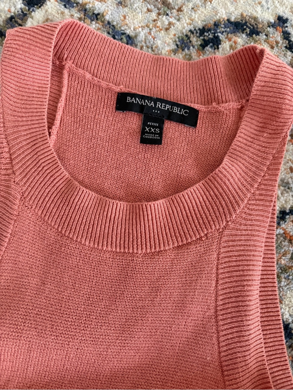 Banana Republic Coral Knit Tank Top